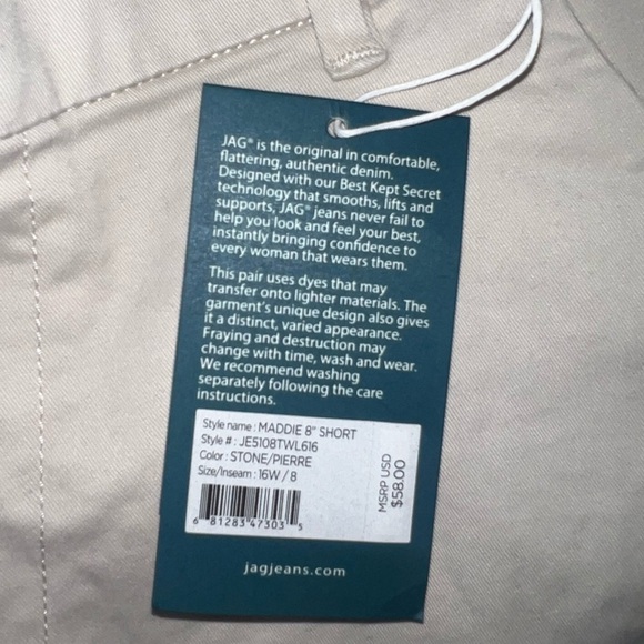 JAG- Cream shorts - Picture 5 of 6